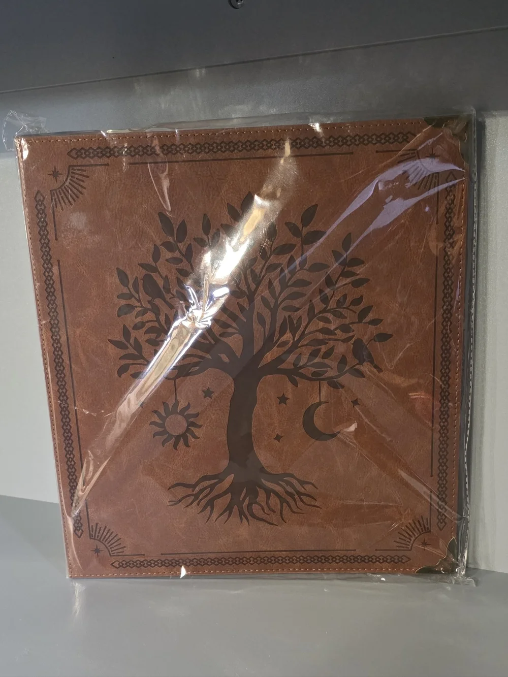 Tree of Life Leatherette Journal Binder - Brown